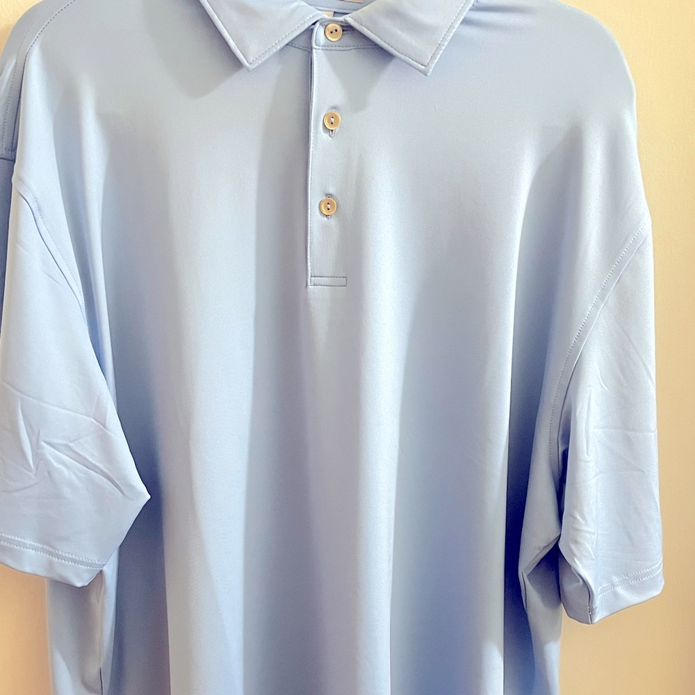 Peter Millar (Summer Comfort) XL Solid, Blank & Sky Blue